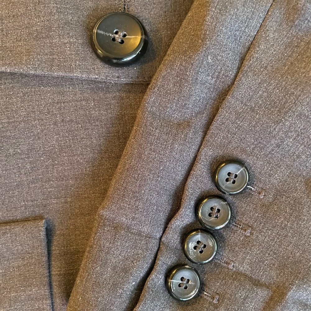 Mango | Structured Wool Suit Jacket | Grey | Size 6 | Blazer | Inner lining - Picture 7 of 9